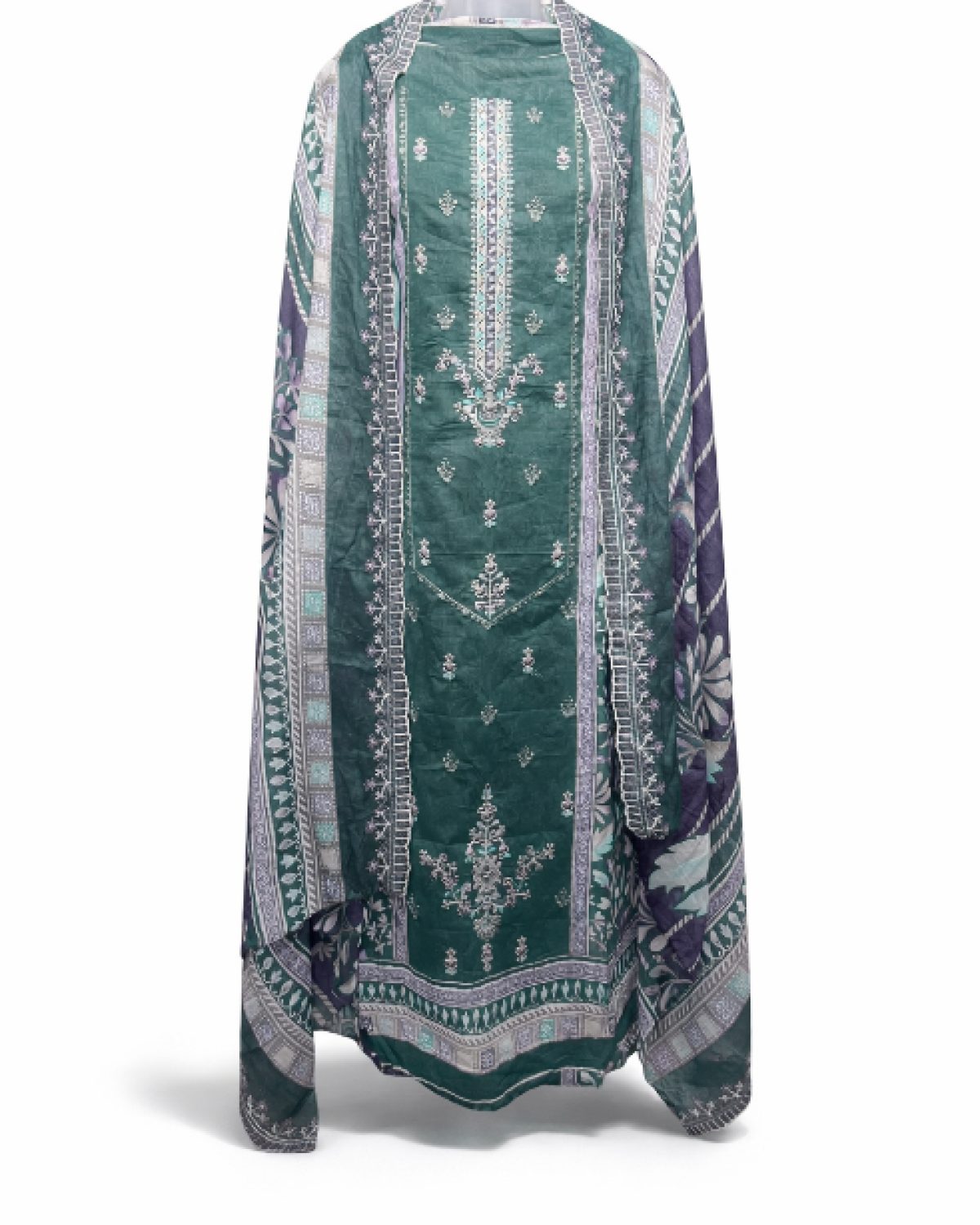 Bin Saeed Lawn Cotton Designer Print With Embroidery