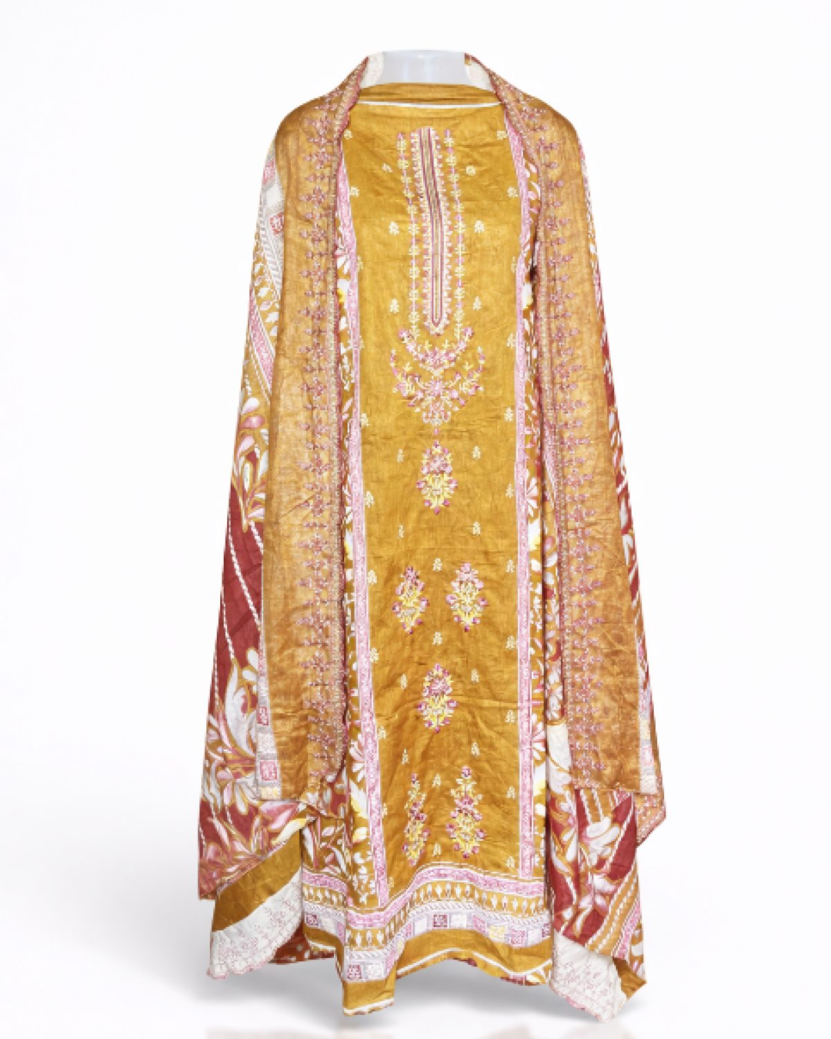 Bin Saeed Lawn Cotton Designer Print With Embroidery - Image 2